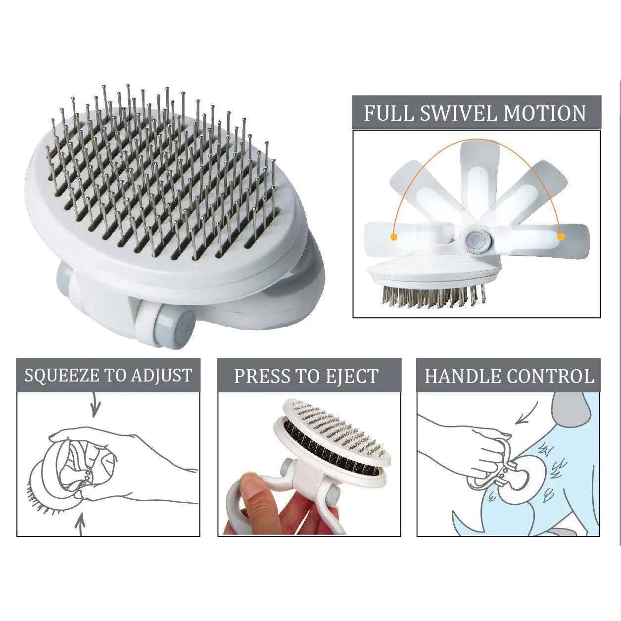 Travel Pet Pin Brush Care
